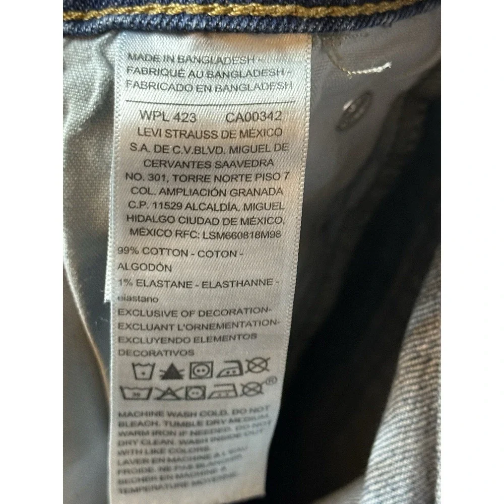 DENIZEN Levi's Jeans Mens 28x30 Blue Denim 216 Slim Straight Western Bikercore
